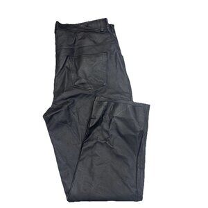 NEVADA Leather Pants Men 38x30 Black Genuine Leather Biker Jeans